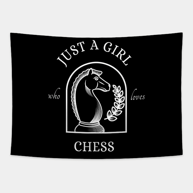 Just A Girl Who Loves Chess Tapestry by Dogefellas