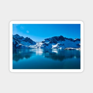 Lake Ice Swiss Alps I / Swiss Artwork Photography Magnet