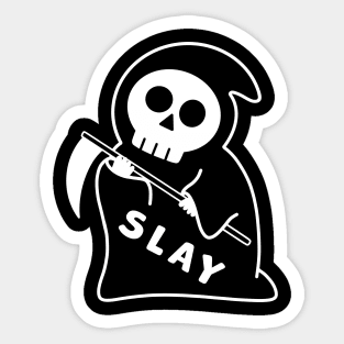 Read In Peace Grim Reaper Funny Dark Humor Book' Sticker