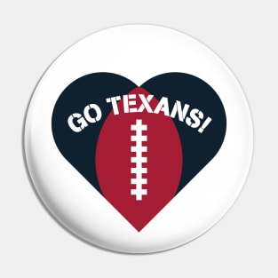 Heart Shaped Houston Texans Pin
