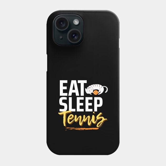 Eat Sleep Tennis Lazy Cat Phone Case by TopTennisMerch