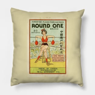 VINTAGE FIRECRACKER ROUND ONE Pillow