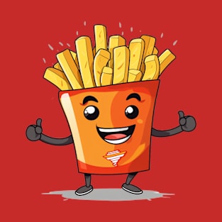 kawaii french fries T-Shirt cute ,potatofood T-Shirt