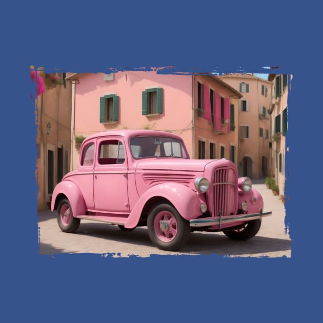 Pink Vintage Car by DeVerviers