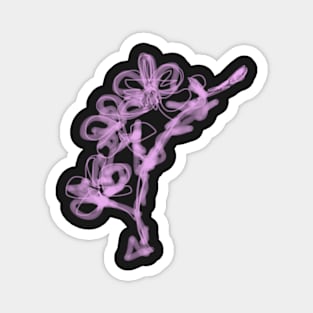 Elegant Purple Orchid Art Magnet