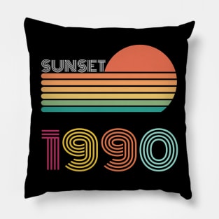 Sunset Retro Vintage 1990 Pillow