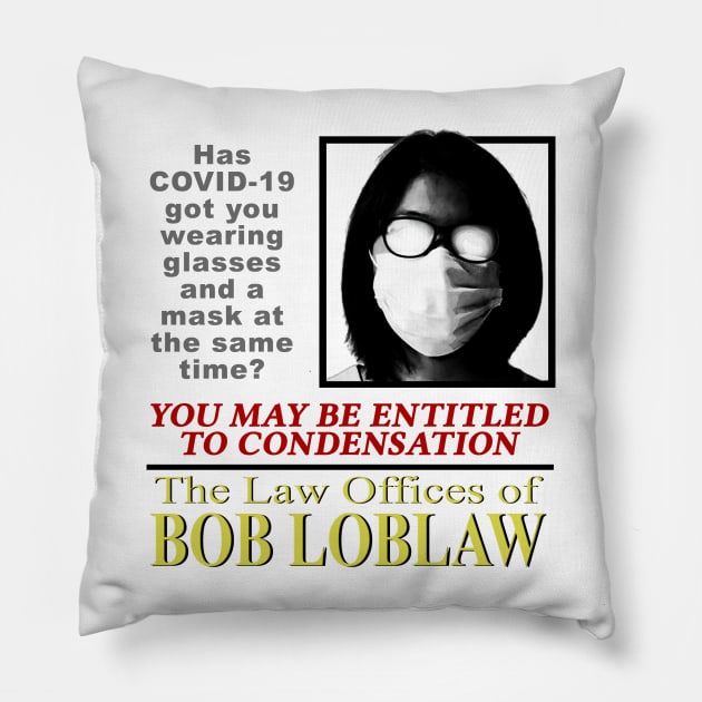 Glasses and Mask - Condensation Pillow by TinaGraphics