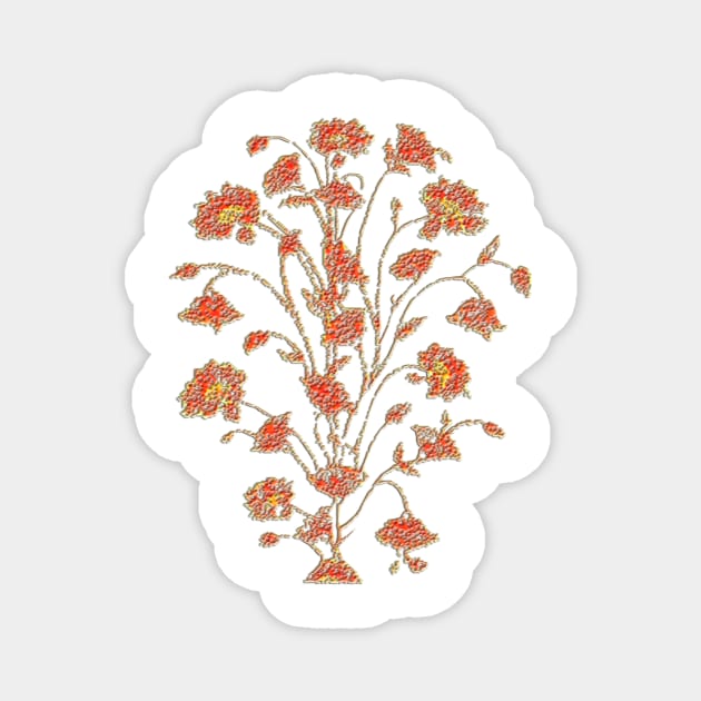 Antique Floral Art Magnet by mindprintz