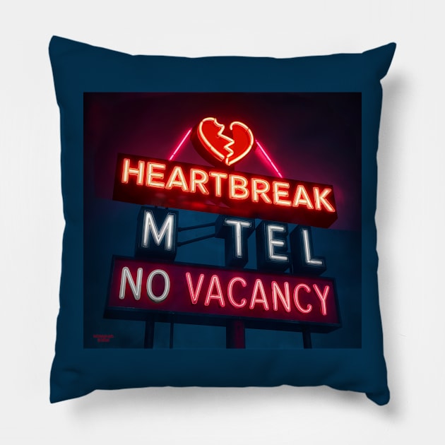 Heartbreak M TEL Pillow by Dizgraceland