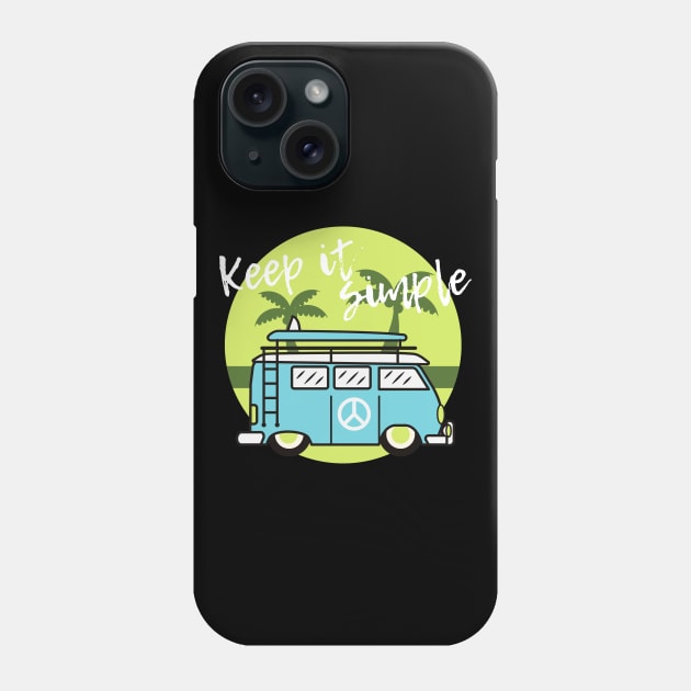 Keep it simple green design for van lifers and van enthusiasts Phone Case by BlueLightDesign