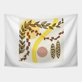 Boho Leaves Tapestry