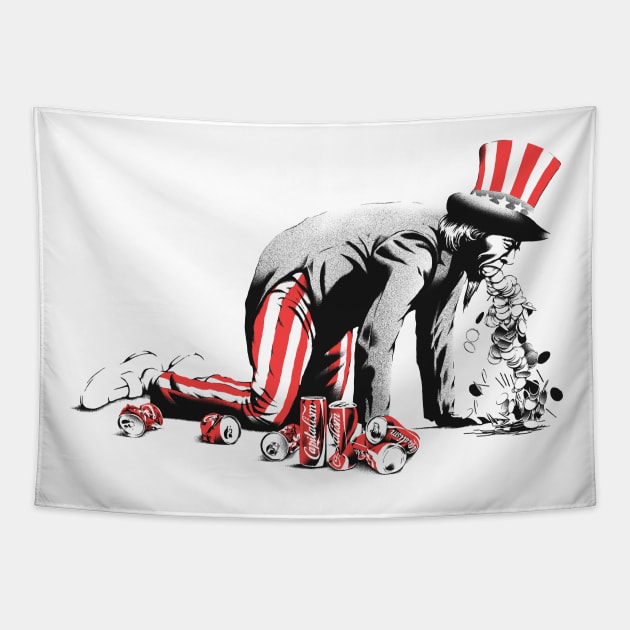 Uncle Sam Enjoy Capitalism Tapestry by khairulanam87