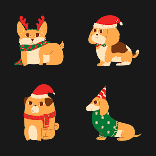 Cute Christmas Dogs T-Shirt