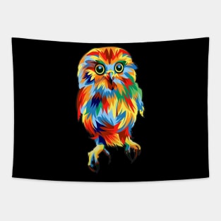 Owl in pop art Tapestry