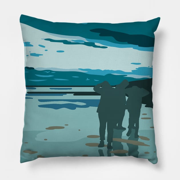 Dungeness Coastline Pillow by RedCoco-Studios