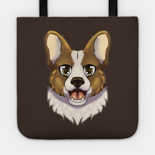 Dark Red / Brown Corgi Tote