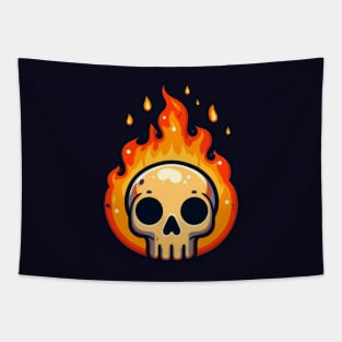 Fire skull Tapestry