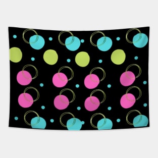 Pink blue Yellow green circle pattern Tapestry