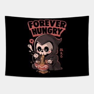 Forever Hungry - Funny Cool Skull Death Lamen Food Gift Tapestry