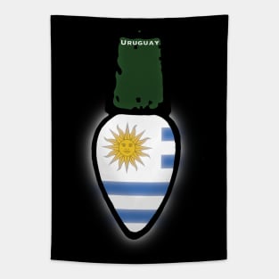 Uruguay Flag Christmas Light Tapestry