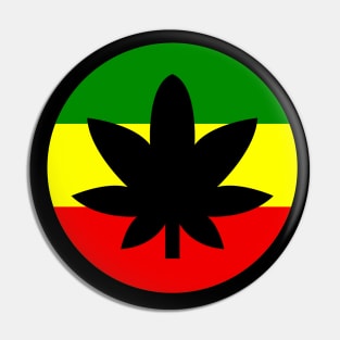 420 cannabis rasta flag Pin