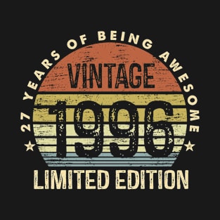 Vintage 1996 Limited Edition 27 Years Of Being Awesome T-Shirt