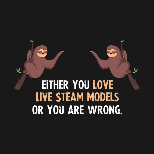 Either You Love Live Steam Models Or You Are Wrong - With Cute Sloths Hanging by divawaddle