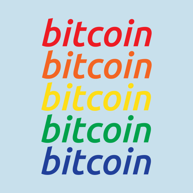 Discover Bitcoin Rainbow Repetition Colour Logo - Bitcoin - T-Shirt