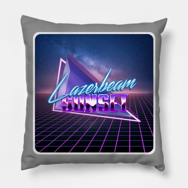 Lazerbeam Sunset Album Logo Pillow by Lazerbeam Sunset