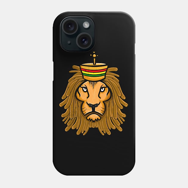 Reggae Gift Idea Rasta Gift for Jamaican Lion Of Judah Phone Case by dconciente