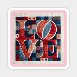 Quilted Love Magnet