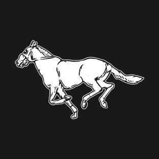 Horse Run Vintage Illustration T-Shirt