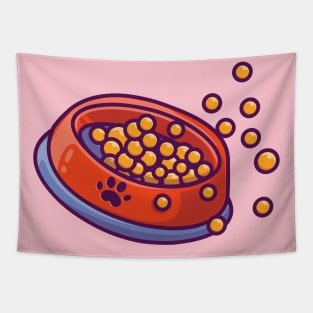 Floating Dog Food Cereal Cartoon Tapestry