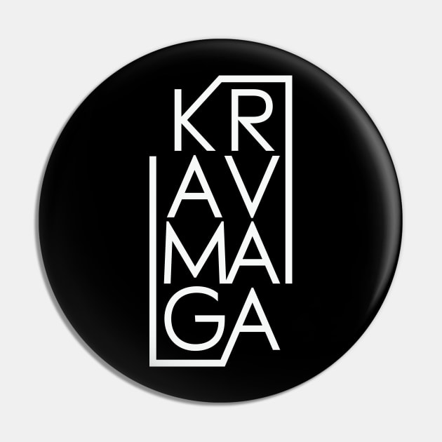 Krav Maga Brick Lettering Israeli Martial Arts Pin by polliadesign