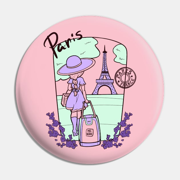 Paris France Travel Pin by Miss_Akane