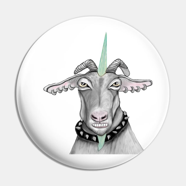 Punk goat Pin by msmart
