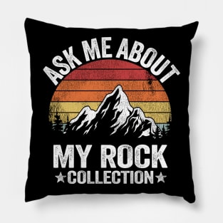 Rock Collection Collector Retro Geologist Pillow