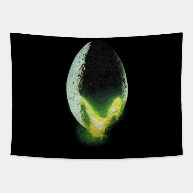 Egg Alien Cocoon Tapestry by lindyss