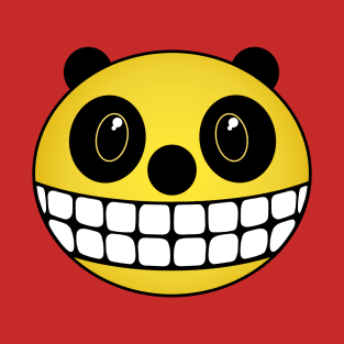 Yellow Panda Smiley Face T-Shirt