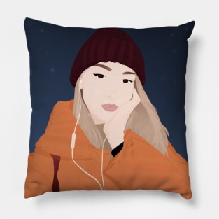 girl in the hat Pillow