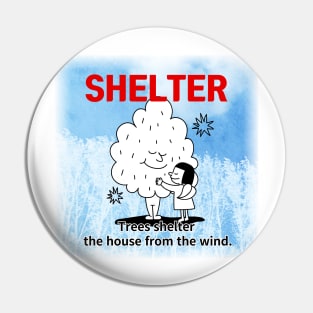 shelter ,Trees shelter  the house from the wind. Pin