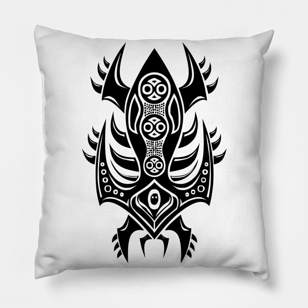 Tribal Tattoo Pillow by TheFatWizard
