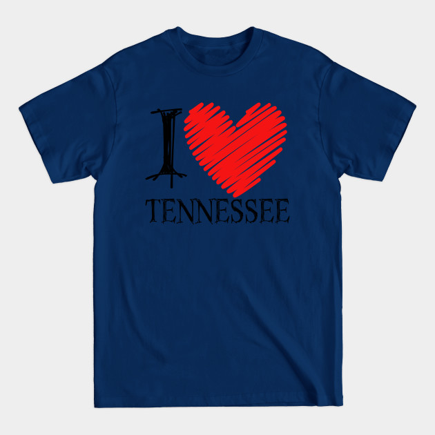 Disover I Love Tennessee, Tennessee Love, Tennessee Merch, Tennessee Gift Ideas - Tennessee - T-Shirt