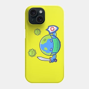 World Fighting Corona Virus Cartoon (3) Phone Case