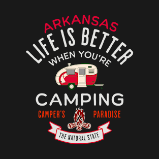 Arkansas Camping Camper's Paradise T-Shirt