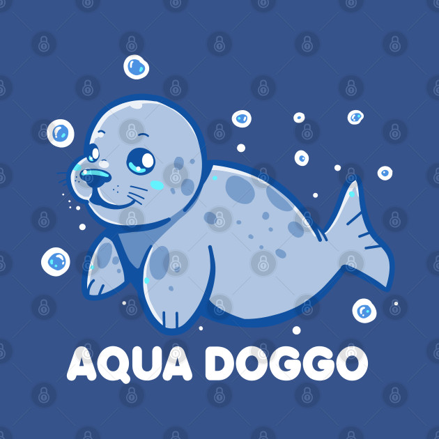 Disover Aqua Doggo - Funny Seal - Seal - T-Shirt