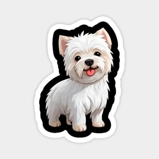 Sunny Days - Cartoon Westie's Delight Magnet