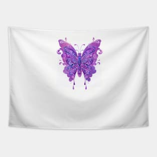 Butterfly In Purple Tapestry