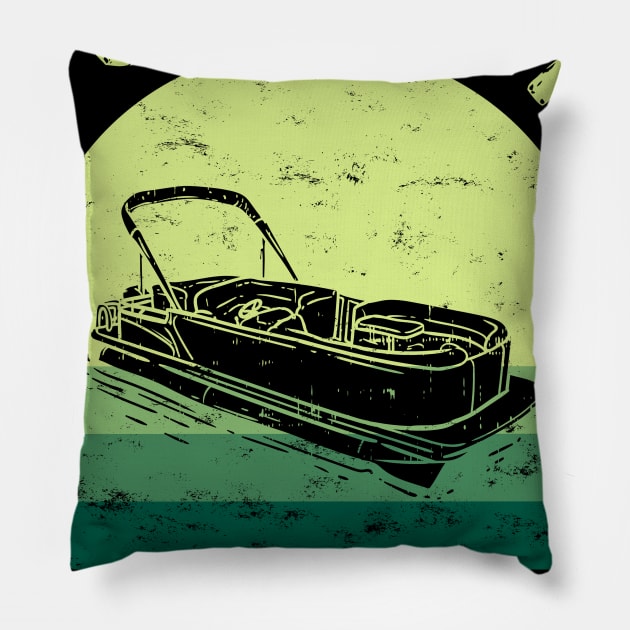 Pontoon Boat Captain Pillow by Lomitasu