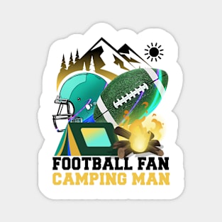 Football fan Camping man Magnet